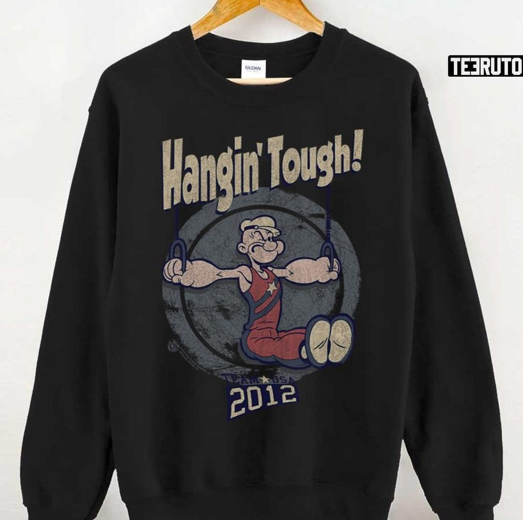 Popeye Hangin Tough Brand A Transparent Popeye The Sailor Unisex Sweatshirt