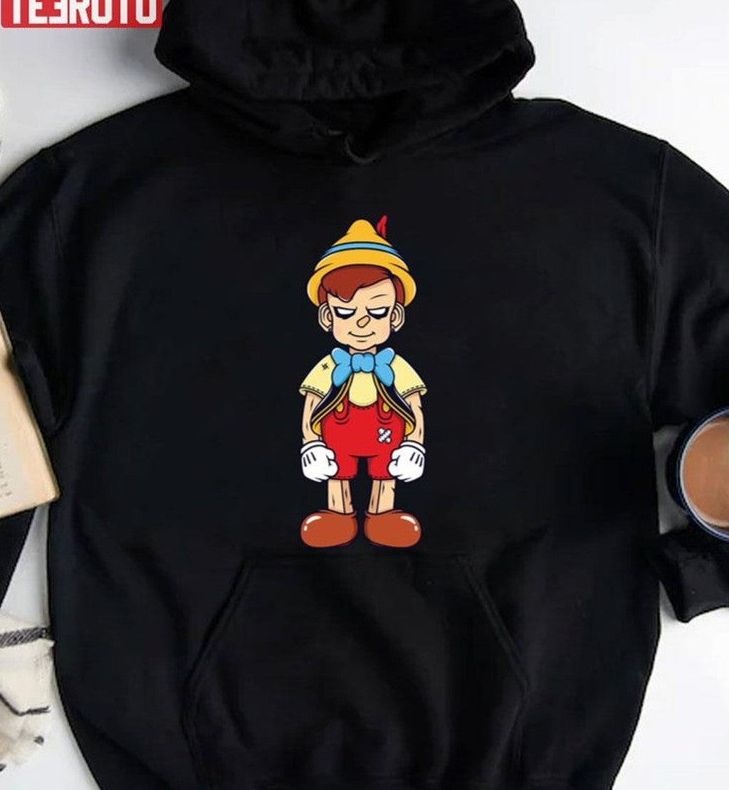 Naughty Pinocchio Cartoon Lover Unisex Sweatshirt