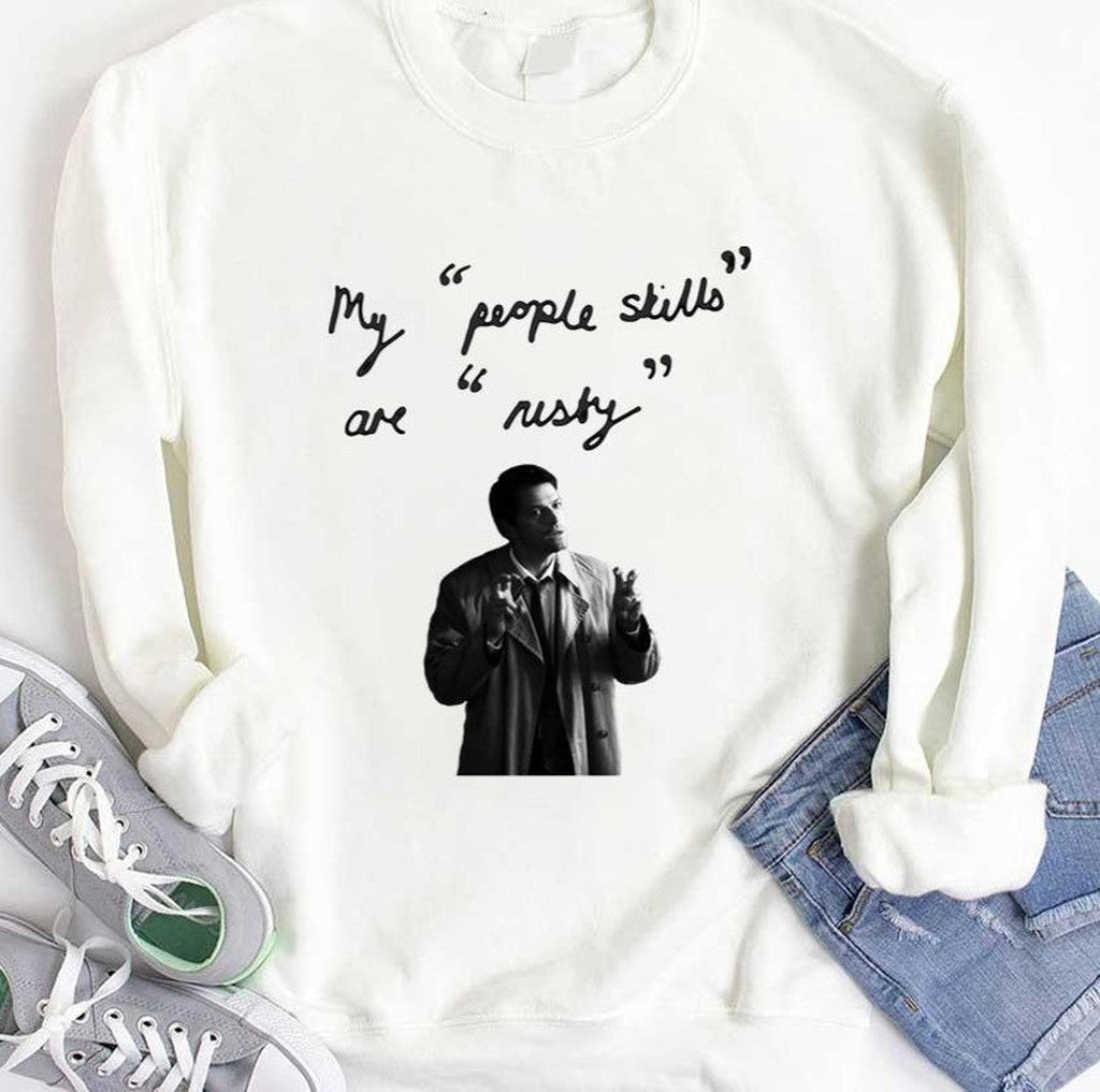 My People Skills Are Rusty Jensen Ackles Unisex Hoodie