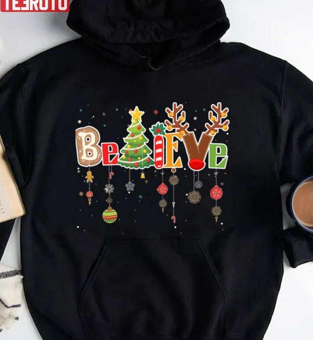 Believe In Santa Merry Christmas Buddy The Elf Unisex Sweatshirt