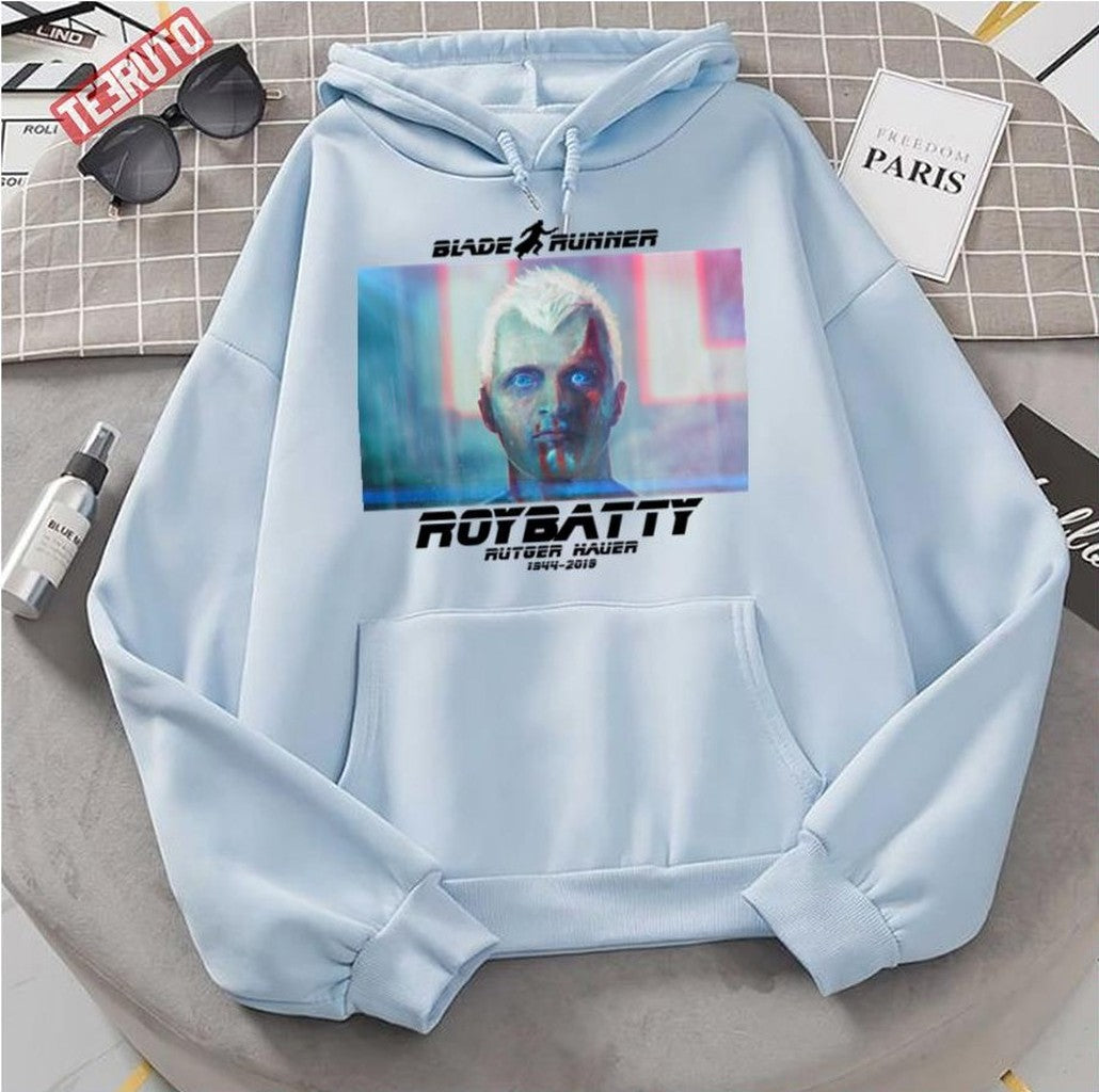 Roy Batty Rutger Hauer Tribute Blade Runner Unisex Hoodie