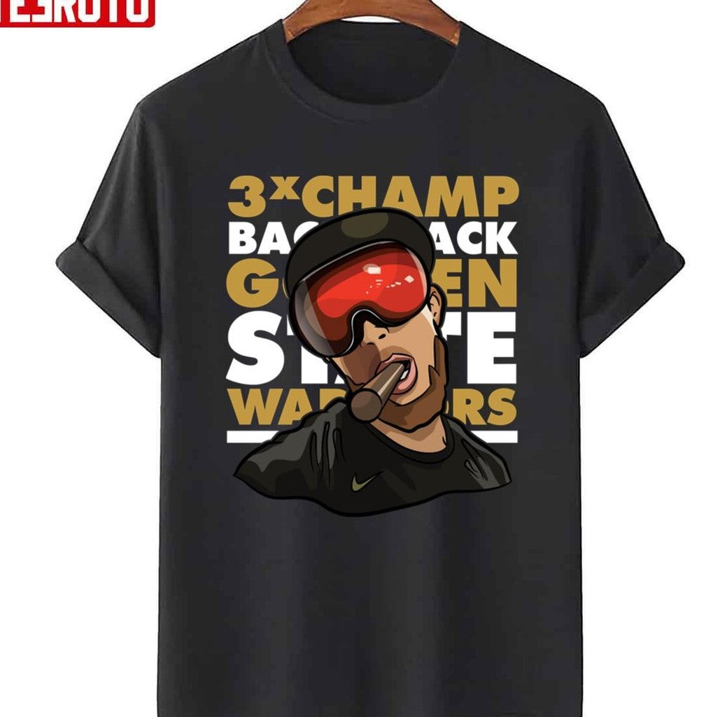 3 Time Champ Back 2 Back Champions Golden State Warriors Stephen Curry Funny Fanart Unisex T-shirt