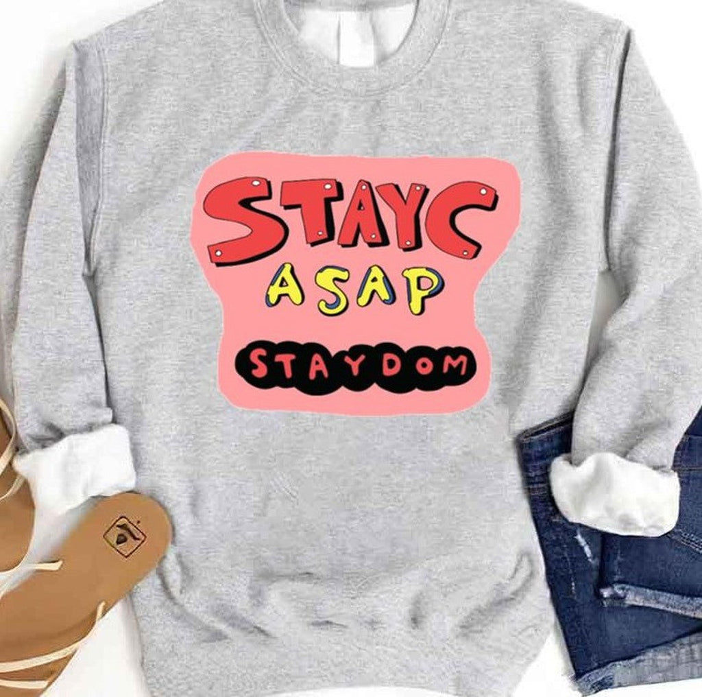 Asap Pink Art Staydom Stayc Unisex Sweatshirt