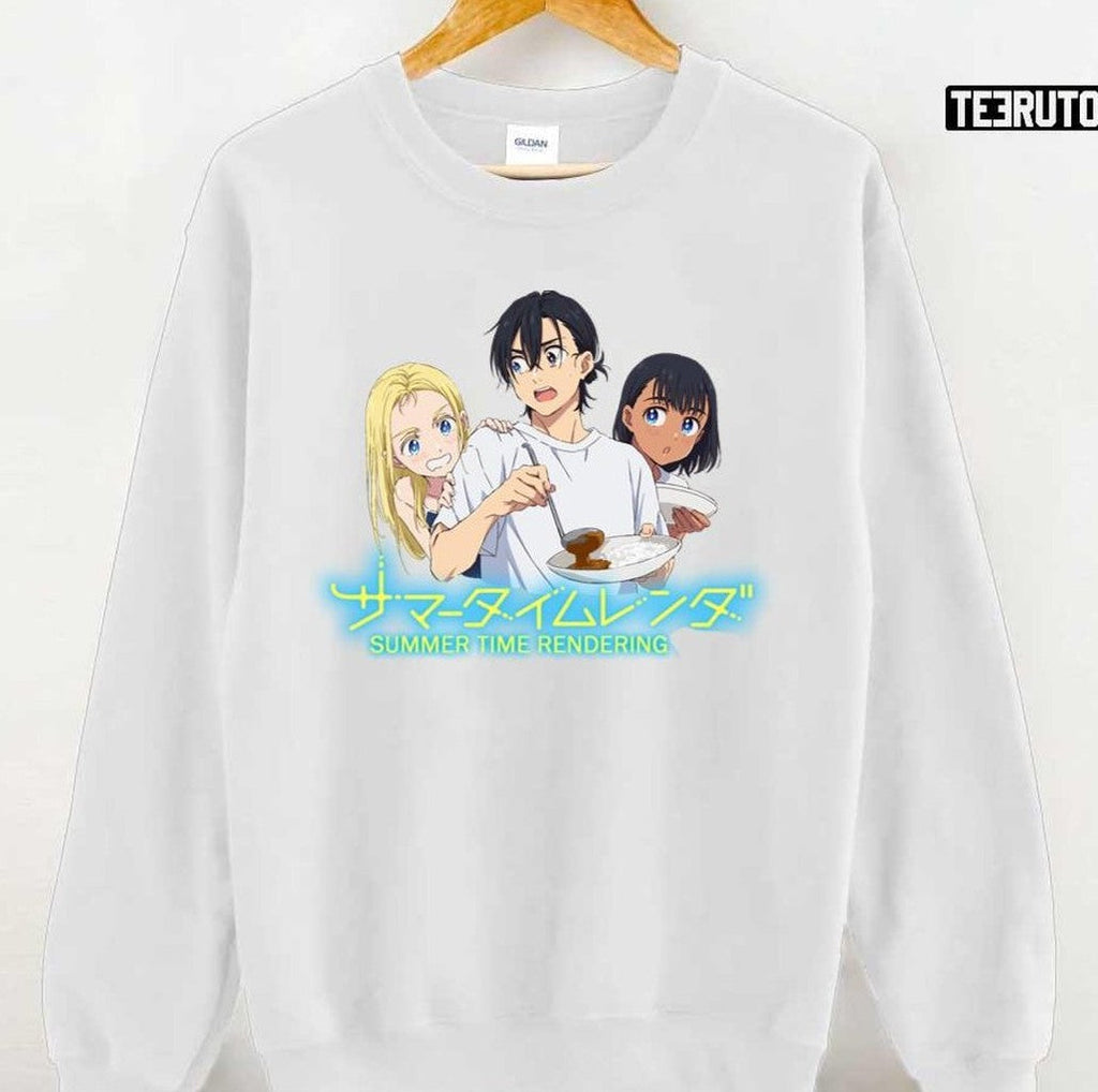 Shinpei &amp; Ushio &amp; Mio Summer Time Rendering Anime Unisex T-Shirt