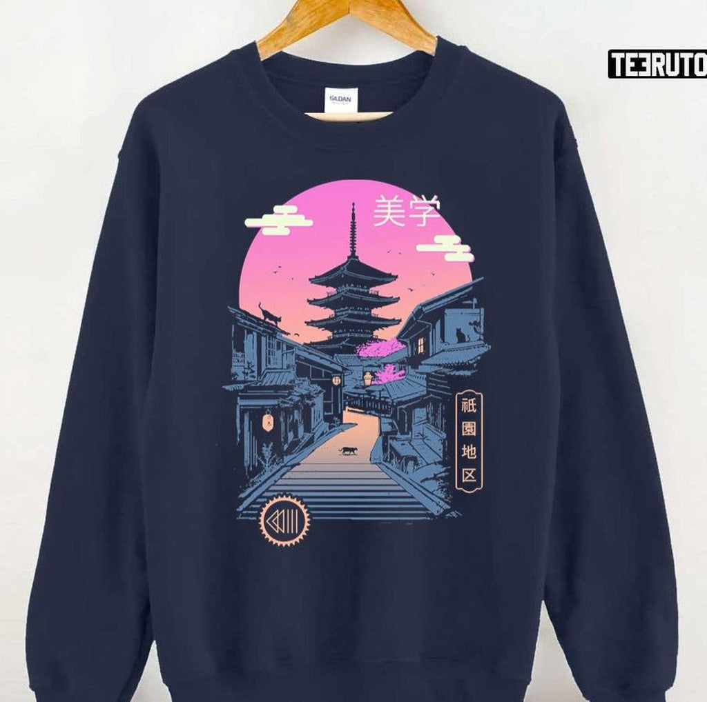Pagoda Japanese Wave Aesthetics Unisex T-Shirt