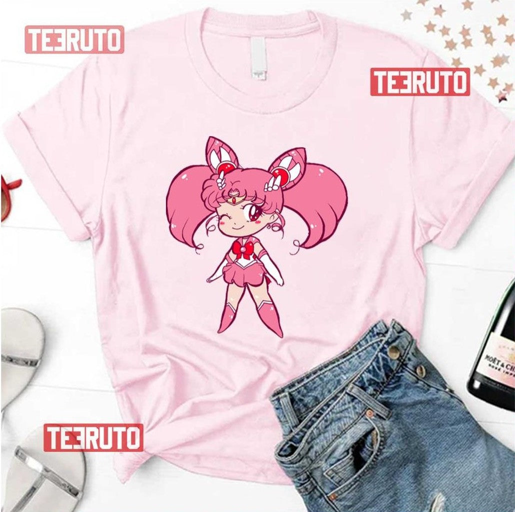 Pink Chibi Sailor Moon Unisex T-Shirt