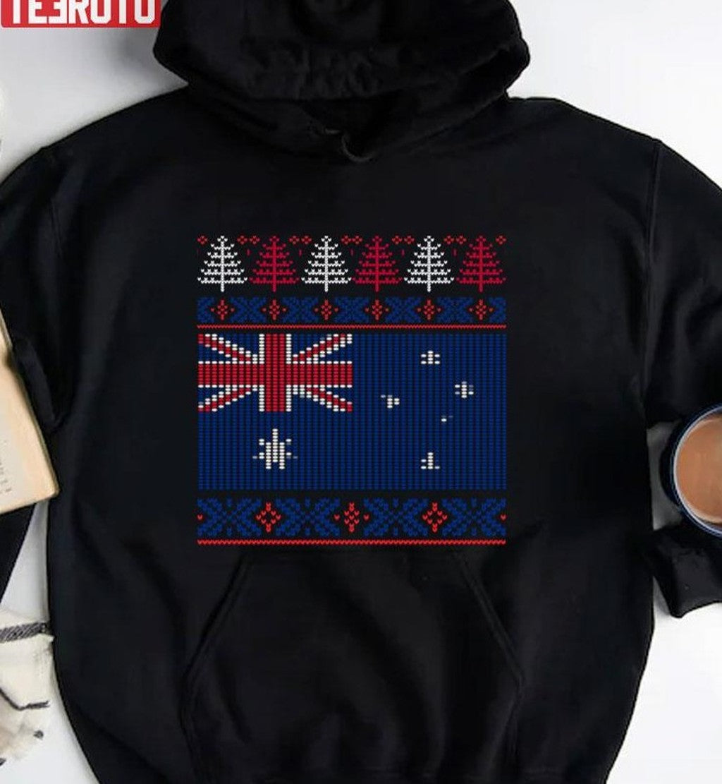 Australian Flag Christmas Australian Ugly Sweater Pattern Unisex Sweatshirt
