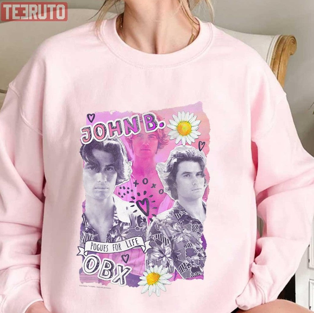 Outer Banks Valentine's Day John B Hearts &amp; Daisy Collage Unisex Sweatshirt
