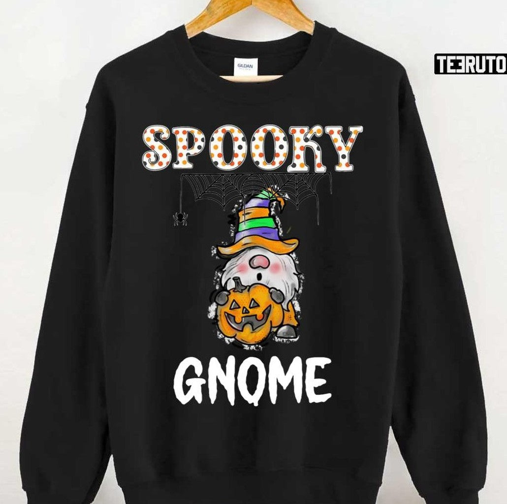 Spooky Gnome Pumpkin Gnome Halloween Unisex T-Shirt