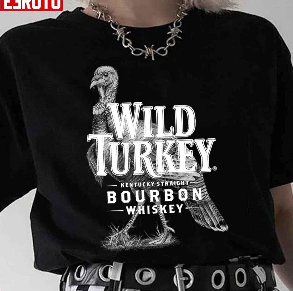 Retro Wild Turkey Bw Unisex T-Shirt