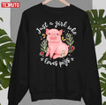 Pig Saying Just Girl Who Loves Pigs Unisex Sweatshirt