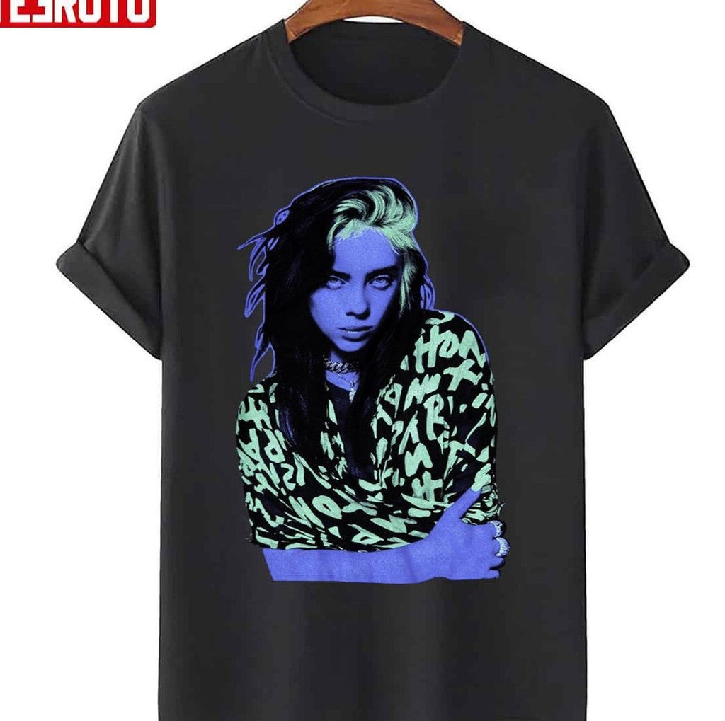 Billie Eilish Neon Portrait Girls Unisex T-Shirt