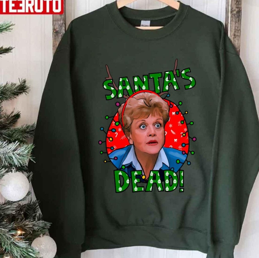 Murder She Wrote Santa's Dead Jessica Fletcher Christmas Unisex Sweatshirt