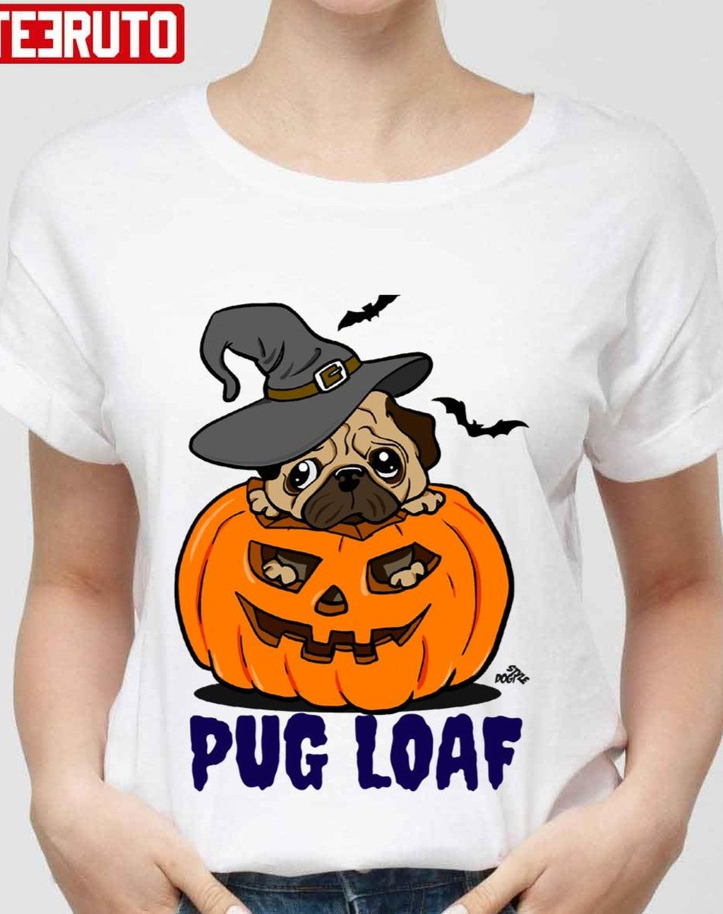 Pug Loaf Dog Puppy Pug Dog Halloween Unisex Sweatshirt