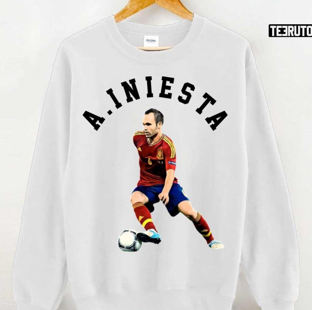 Ballon Or Dream Team Midfielder Andrés Iniesta Unisex Sweatshirt