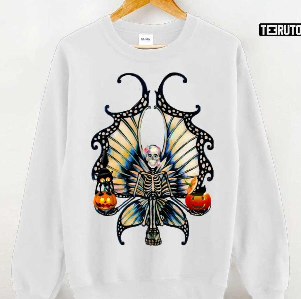 Skeleton Fairy Grunge Fairycore Aesthetic Gothic Cottagecore Unisex T-Shirt