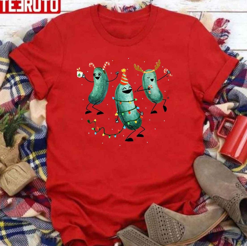 Pickle Christmas Lights Unisex Sweatshirt