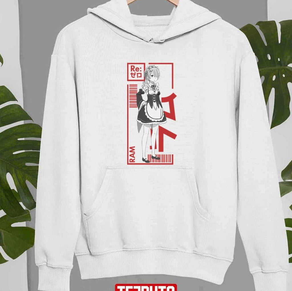 Oni Village Girl Ram Rezero Anime Typography Unisex Sweatshirt