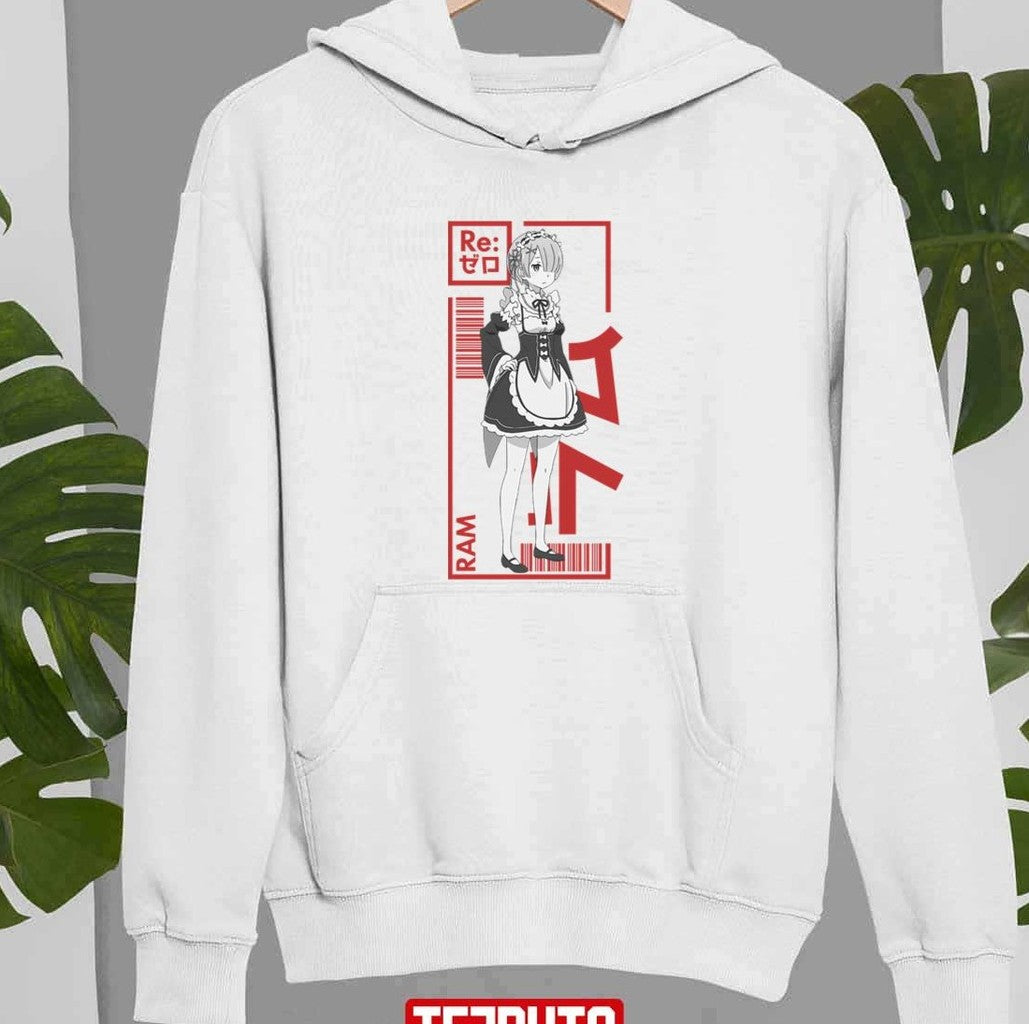 Oni Village Girl Ram Rezero Anime Typography Unisex Sweatshirt