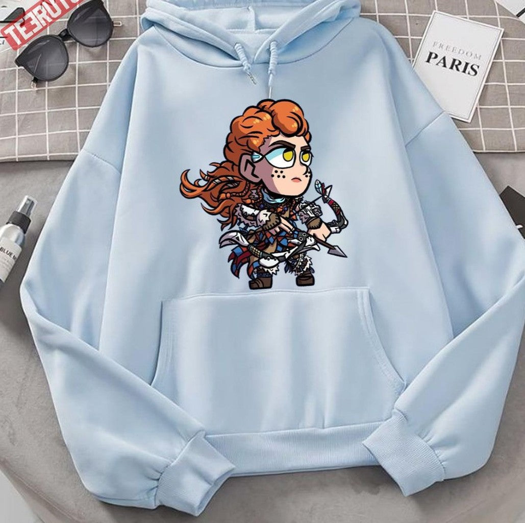 The Arrow Girl Horizon Forbidden West Chibi Aloy Unisex Hoodie