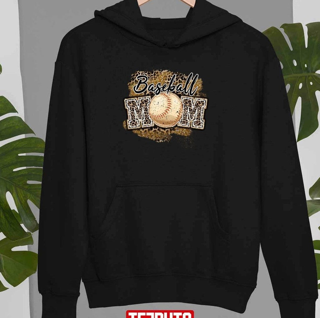 Baseball Mom Leopard Pattern Unisex Sweatshirt