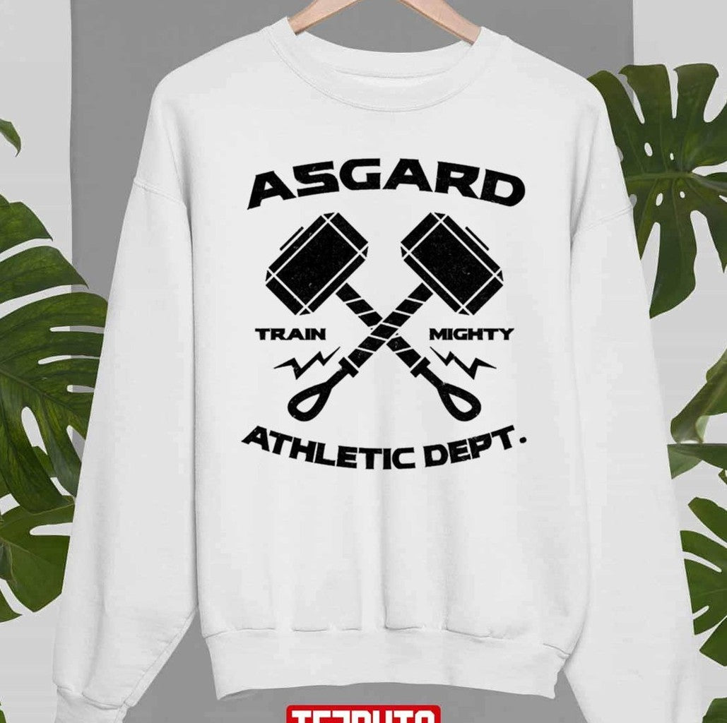 Asgard Athletic Dept Train Mighty Hammer Unisex Sweatshirt