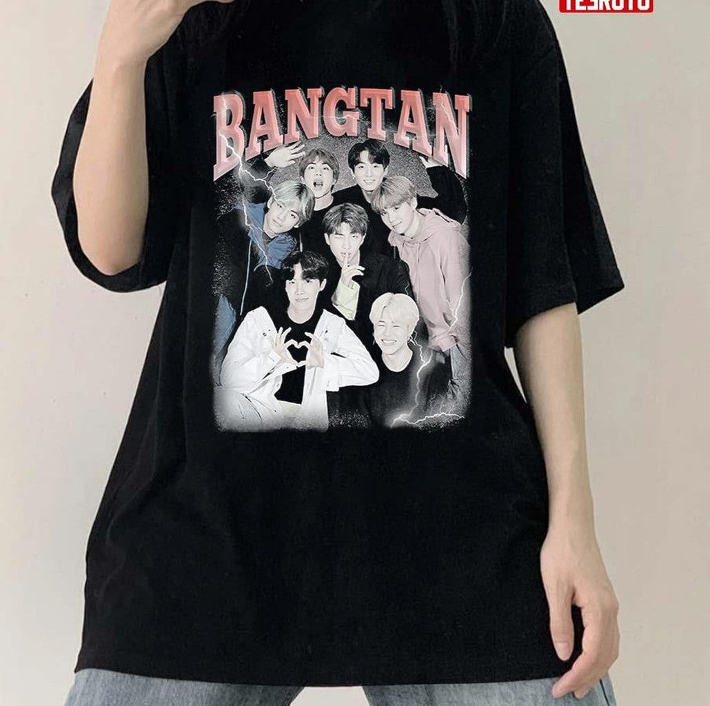 Bangtan Boys Vintage BTS Vintage RM Jin Suga jhope Jimin V Jungkook Graphic Unisex T-shirt