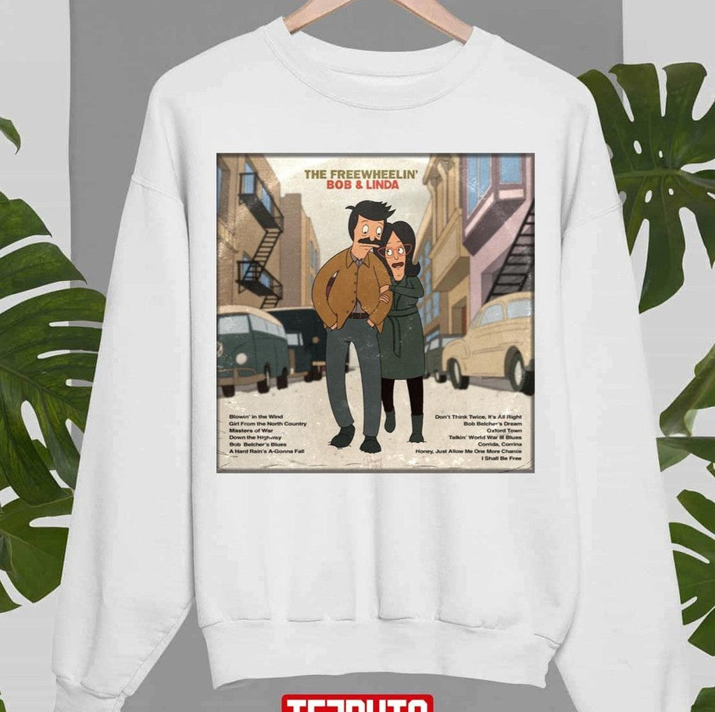 The Freewheelin’ Bob &amp; Linda The Simpsons Parody Unisex Sweatshirt