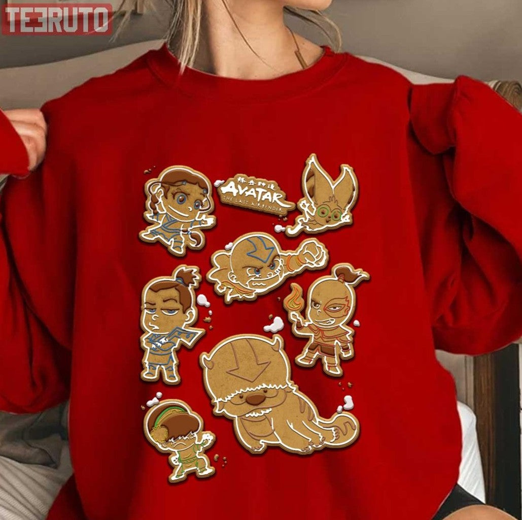 Avatar The Last Airbender Christmas Gingerbread Cookies Unisex Sweatshirt
