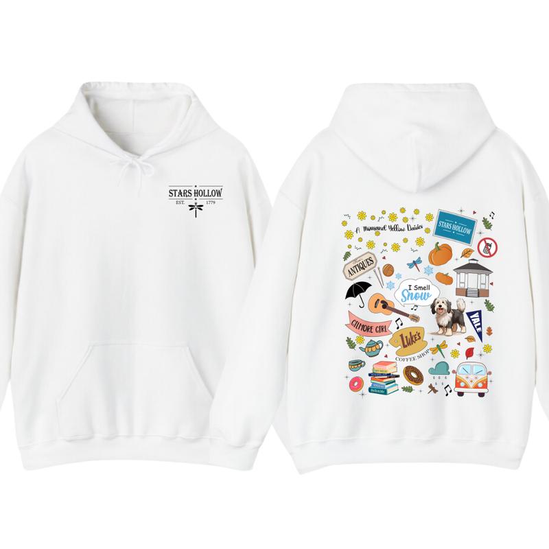 Stars Hollow Hoodie, Lukes Diner, Gilmore Girl tshirt Eras, Fall Comfort Womenswear