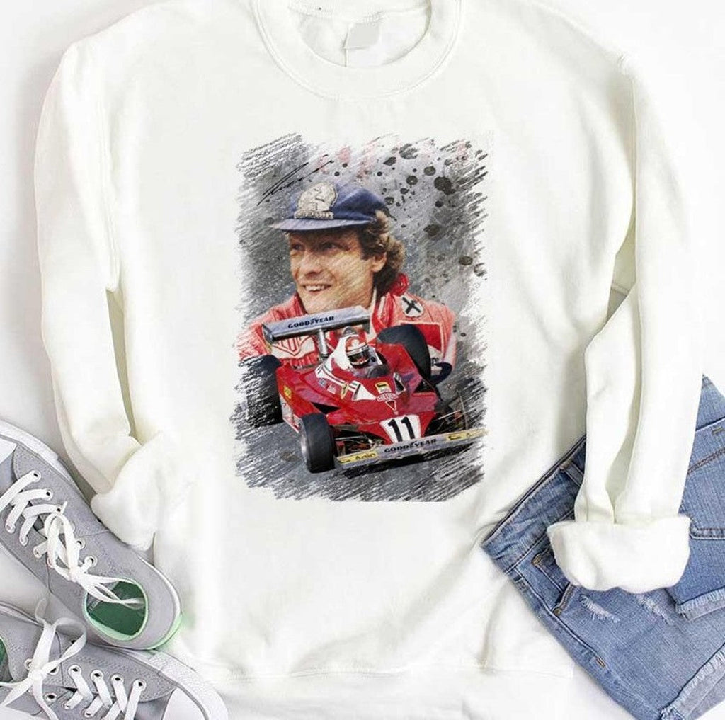 Niki Lauda Retro The Legend Racing F1 Design Unisex Hoodie