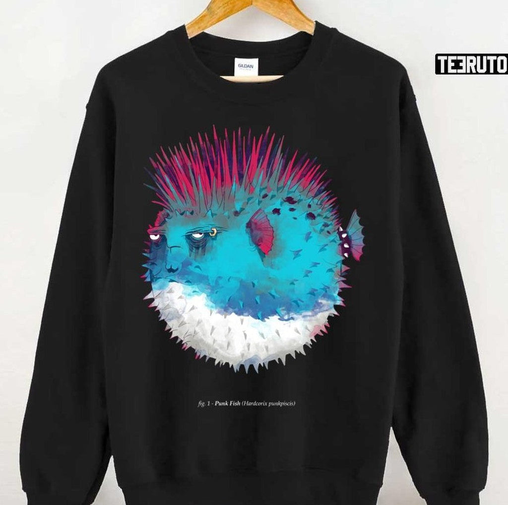 Punk Fish Christmas Unisex Sweatshirt