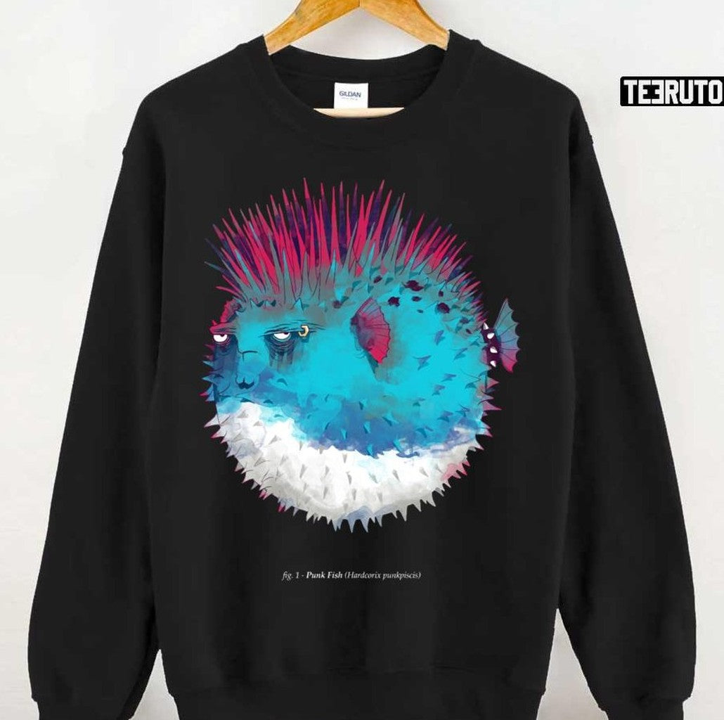 Punk Fish Christmas Unisex Sweatshirt