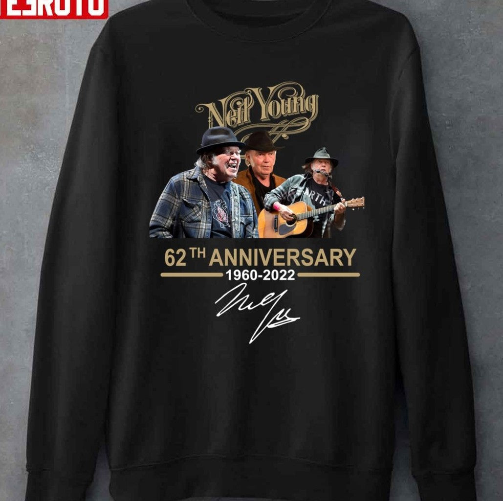 Neil Young 62th Anniversary 1960 2022 Unisex T-Shirt