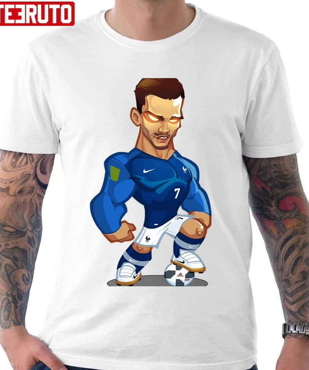 Antoine Griezmann Stepping On A Ball Chibi Design Unisex T-Shirt