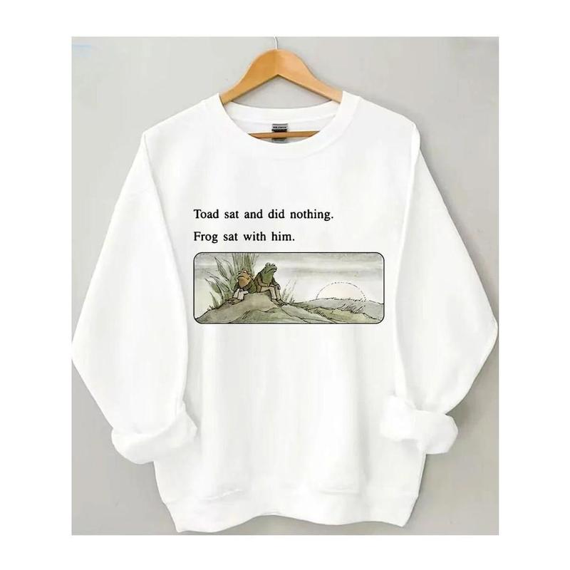 Frog And Toad Sweatshirt,Vintage Classic Book Sweatshirt,Frog And Toad Shirt,Cottagecore Aesthetic Sweatshirt,Book Lover Crewneck Sweatshirt