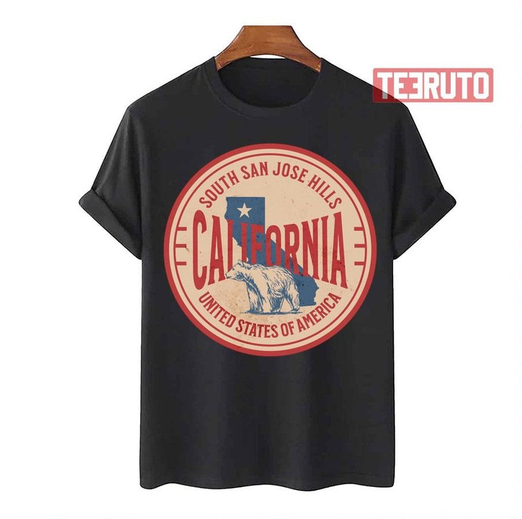 South San Jose Hills California Vacation Ca Souvenir Badge Unisex T-Shirt