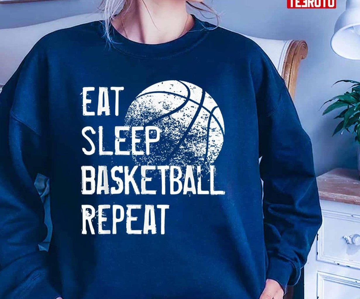Quote Eat Sleep Basketball Repeat Unisex T-Shirt
