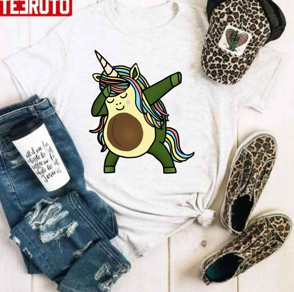 Avocado Cute Unicorn Dab Funny Guacamole Unisex Hoodie