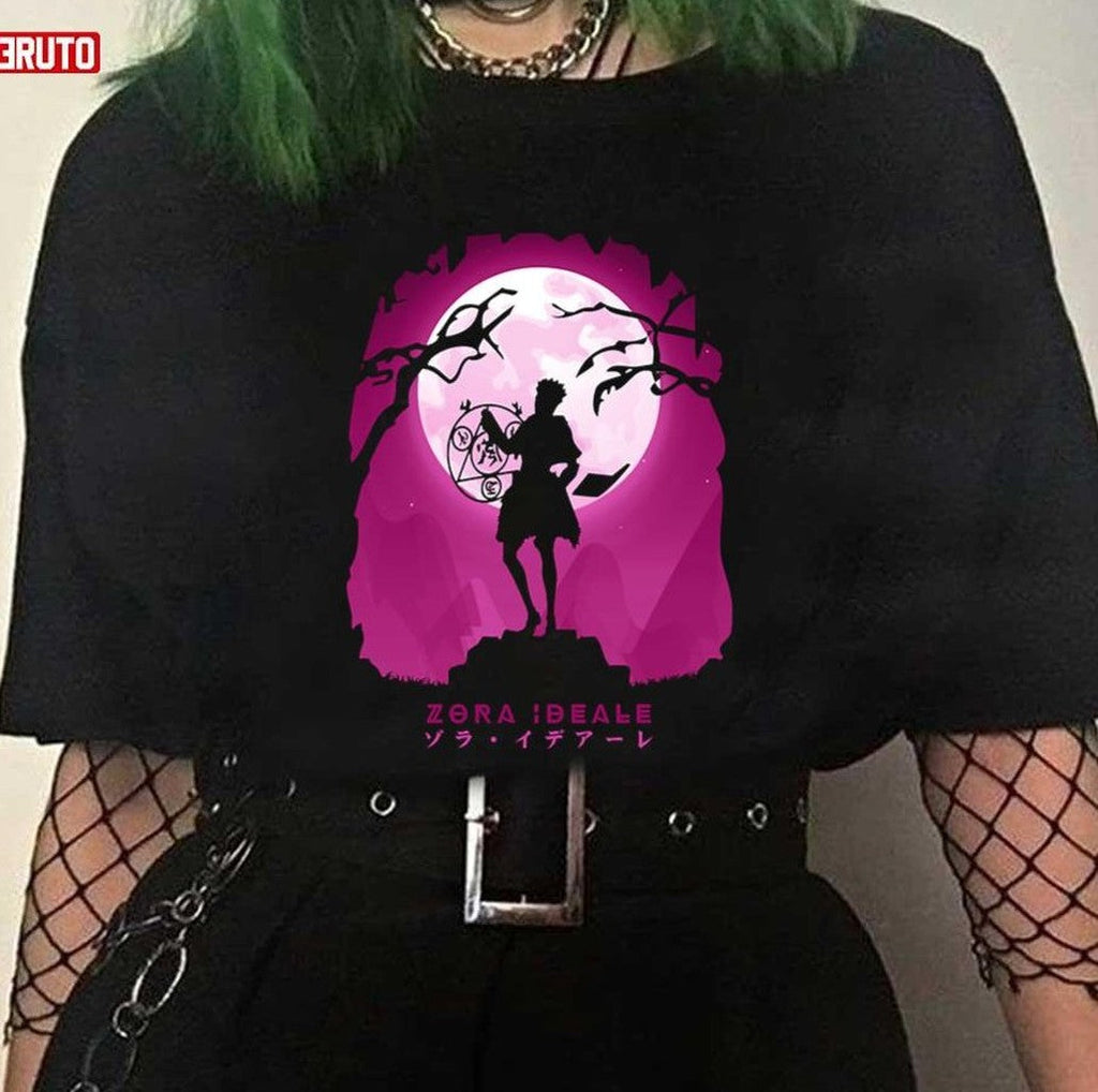 Silhouette Art Of Zora Ideale From Black Clover Series Unisex T-Shirt