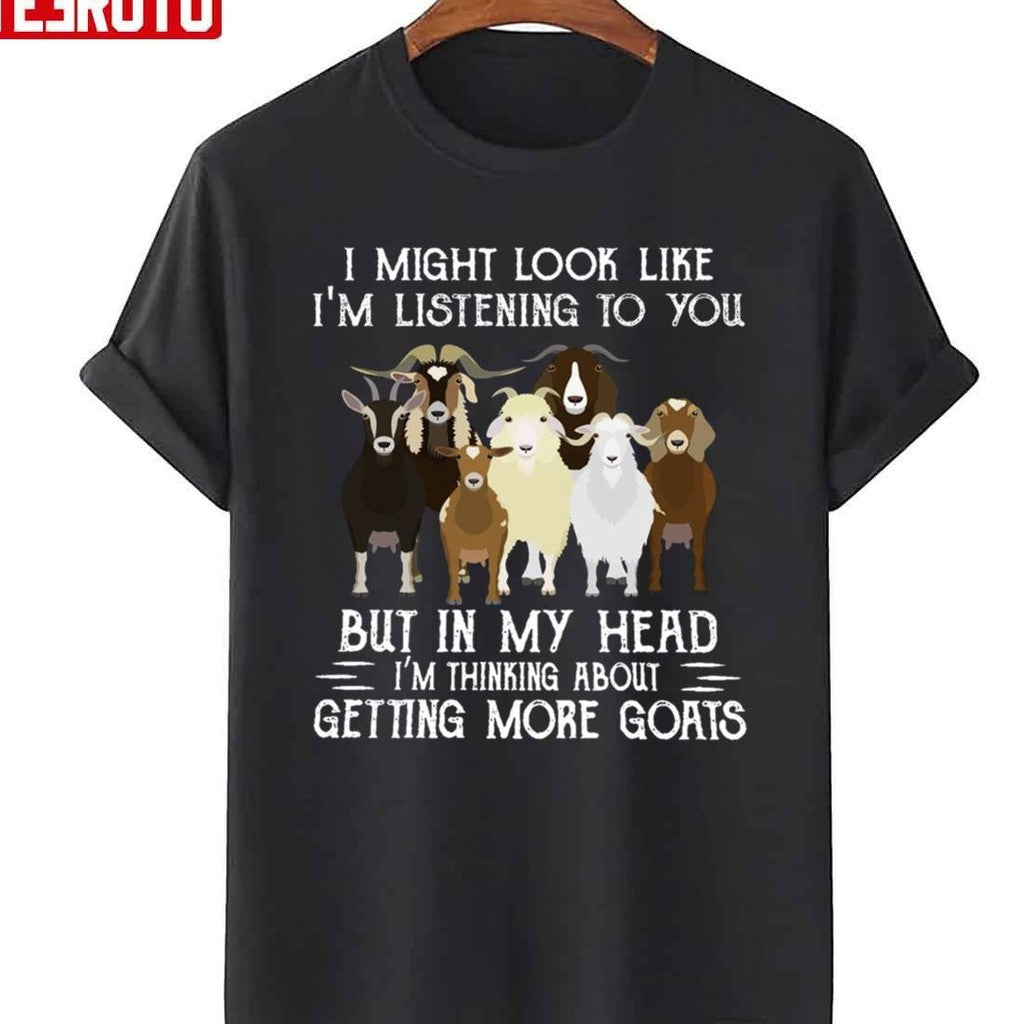 Animal In My Head I'm Thinking About Getting More Goats Unisex T-Shirt