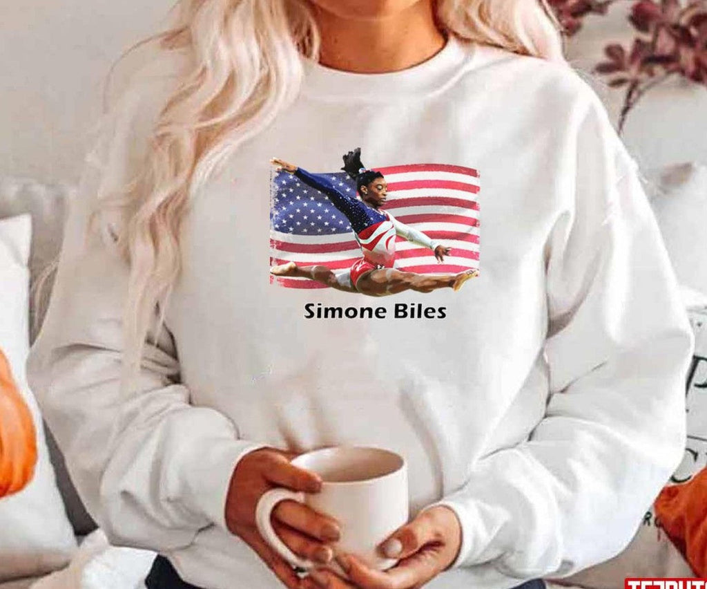 Simone Biles American Flag Unisex Hoodie