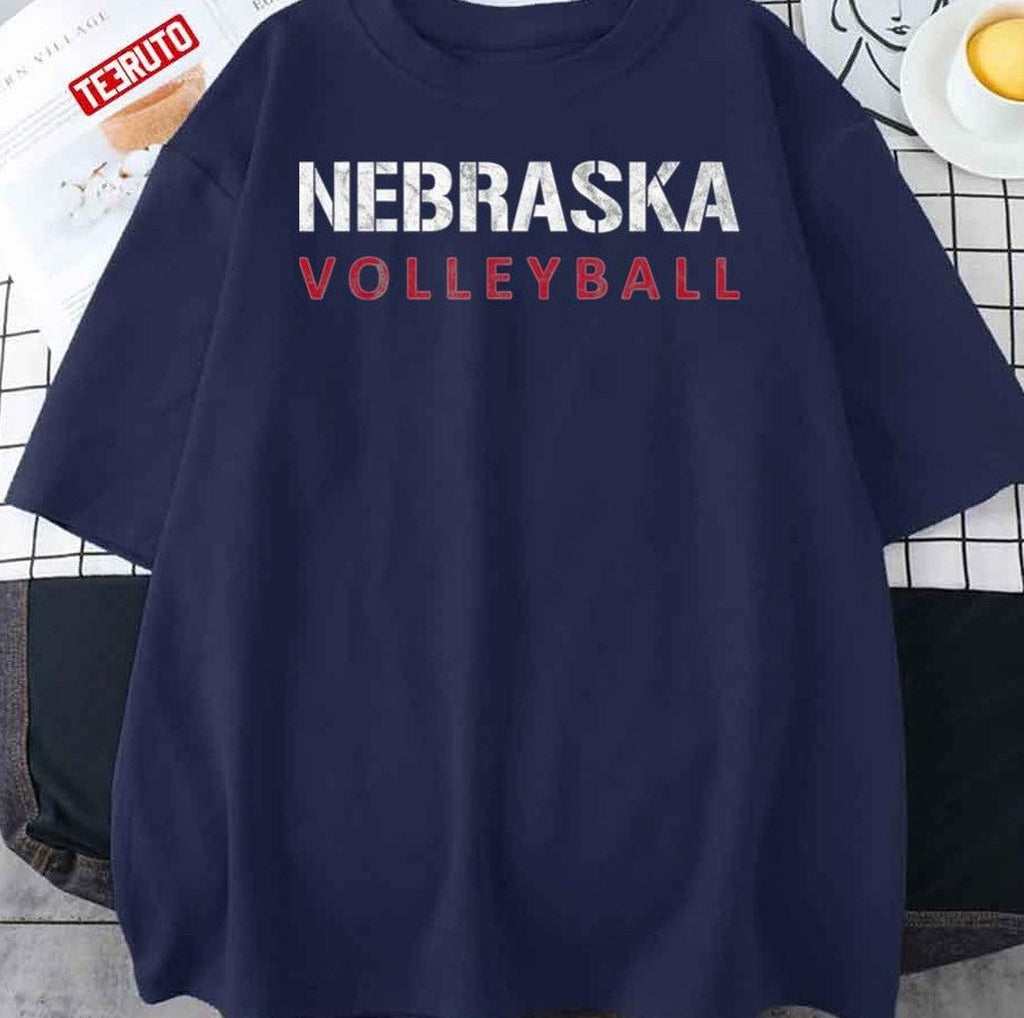 Nebraska Volleyball Vintage Distressed Unisex T-Shirt