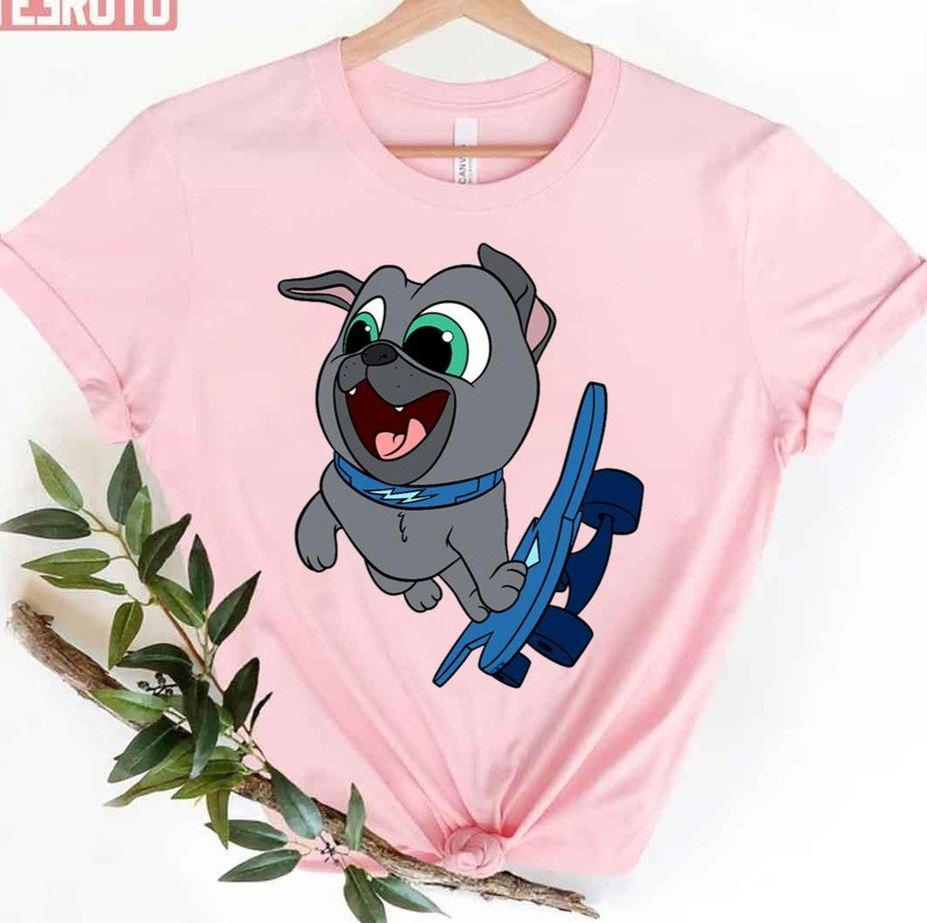 Skateboarding Puppy Dog Pals Cute Unisex T-Shirt