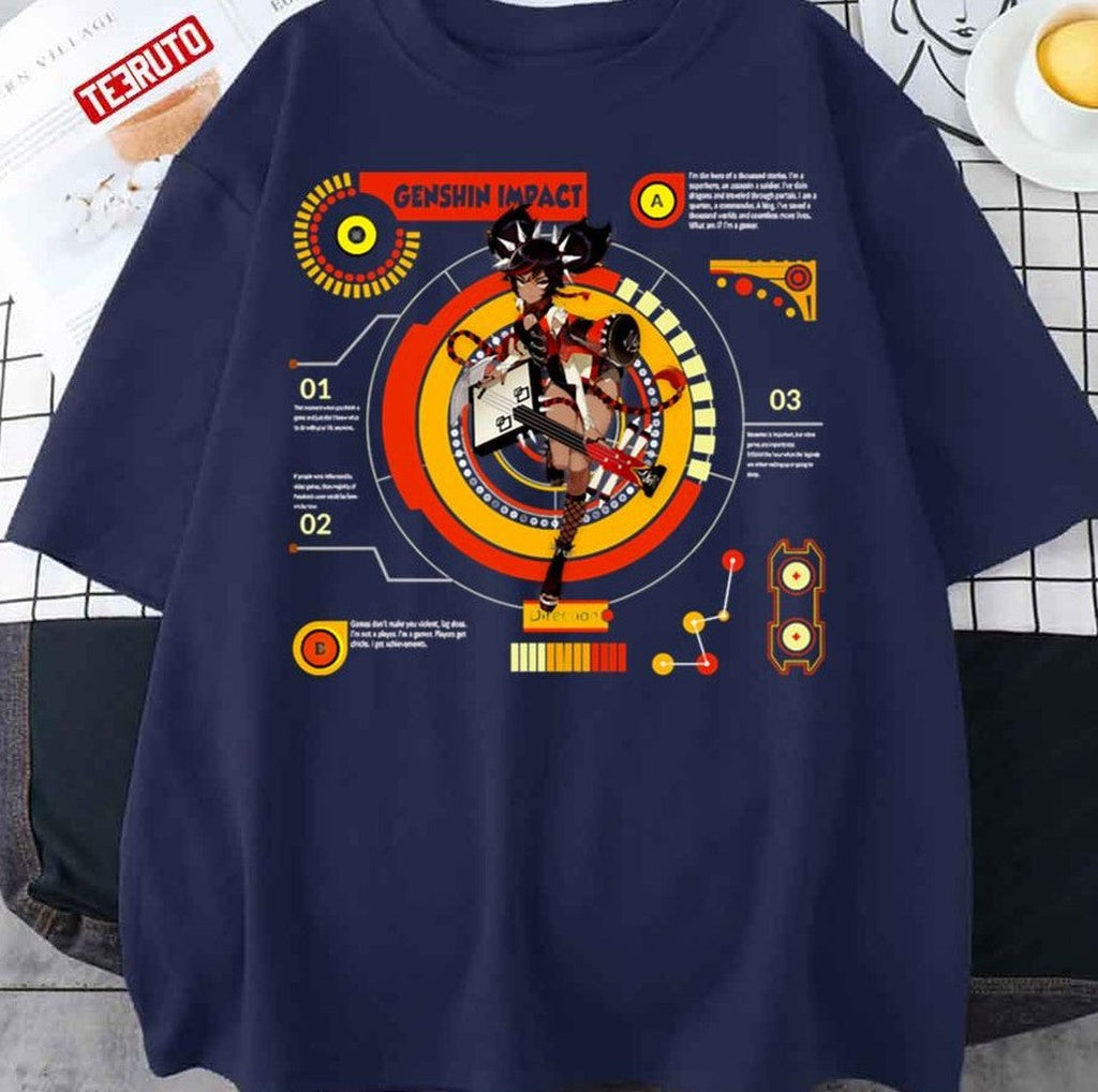 Profile Xinyan Yellow Design Genshin Impact Unisex T-Shirt