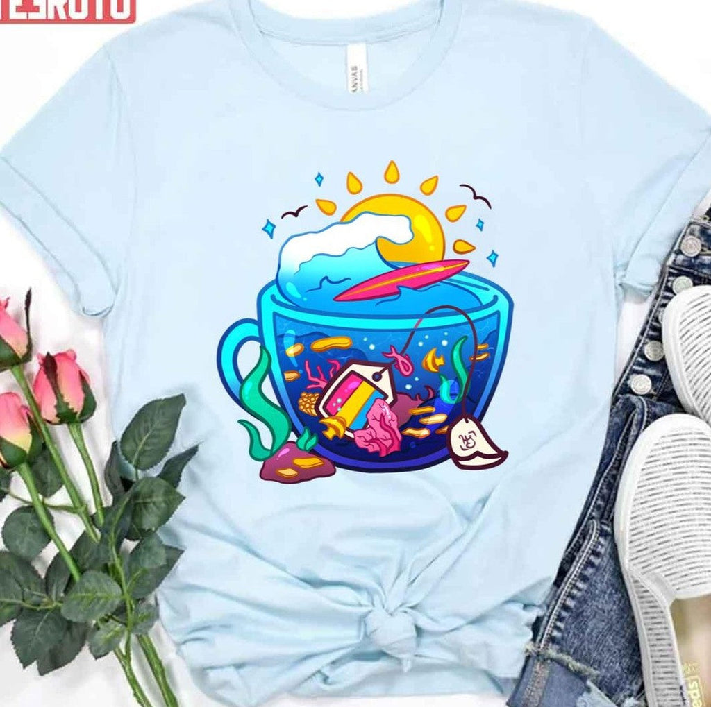 Pride Flag Teacup Coral Reef Pansexual Unisex T-Shirt