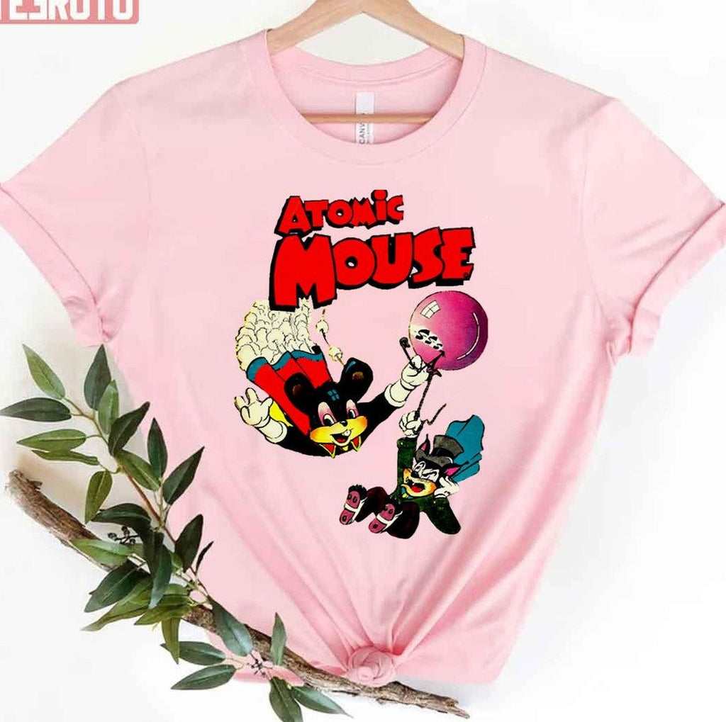 Atomic Mouse Carton Comic Book Hero Unisex T-Shirt