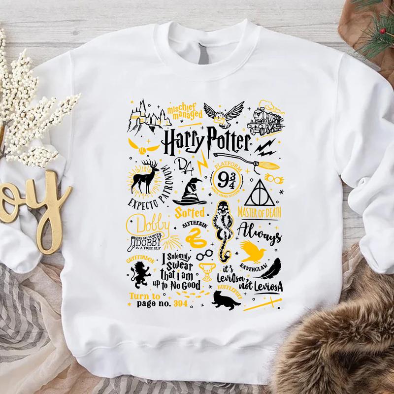 Quotes Sweatshirt Hoodie Shirt Cotton Relaxed Fit potterhead sweater
