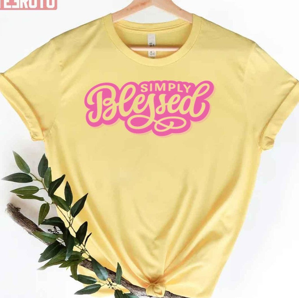 Simply Blessed — Pink Unisex T-Shirt