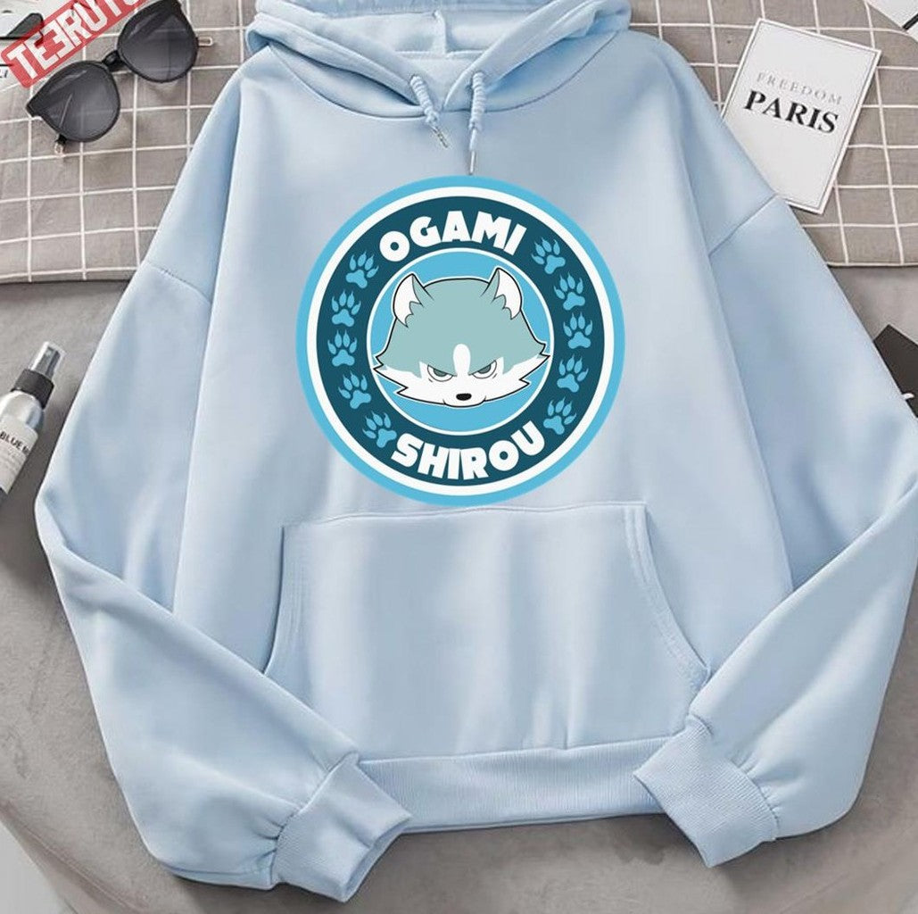 Round Ogami Shirou Chibi V2 Perfect Brand New Animal Bna Unisex Hoodie